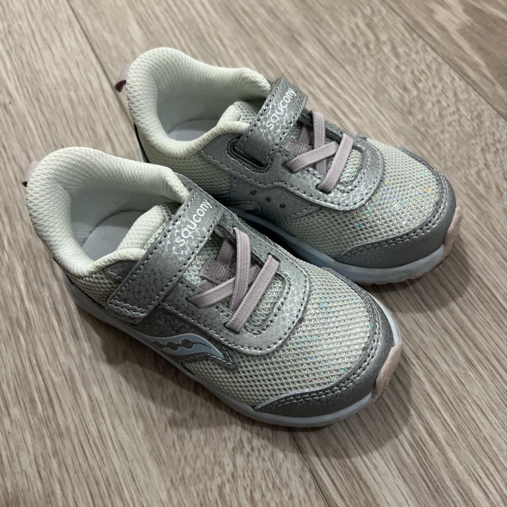 Saucony Kids' Sparkly Grey Sneakers